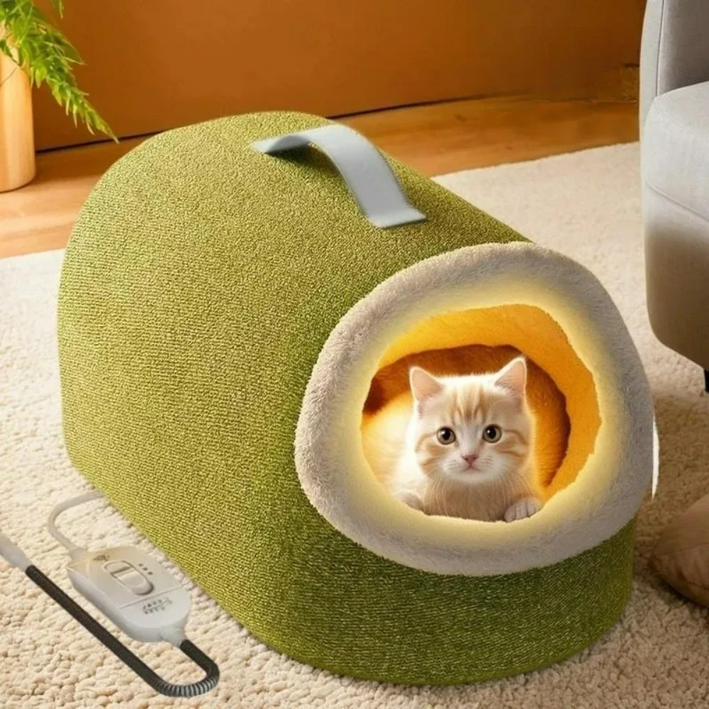 Closed Thermostatic Pet Electric Heating Plate Safe Warm Sleep Nest Winter Pet Sleeping Supplies For Small Animals 220V
