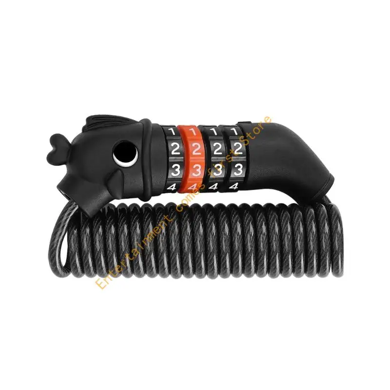 Bicycles Code Lock Foldable Chain Antitheft Security Steel Cable Lock Outdoor Cycling Equipment with 4 Digits Resettable 55KD