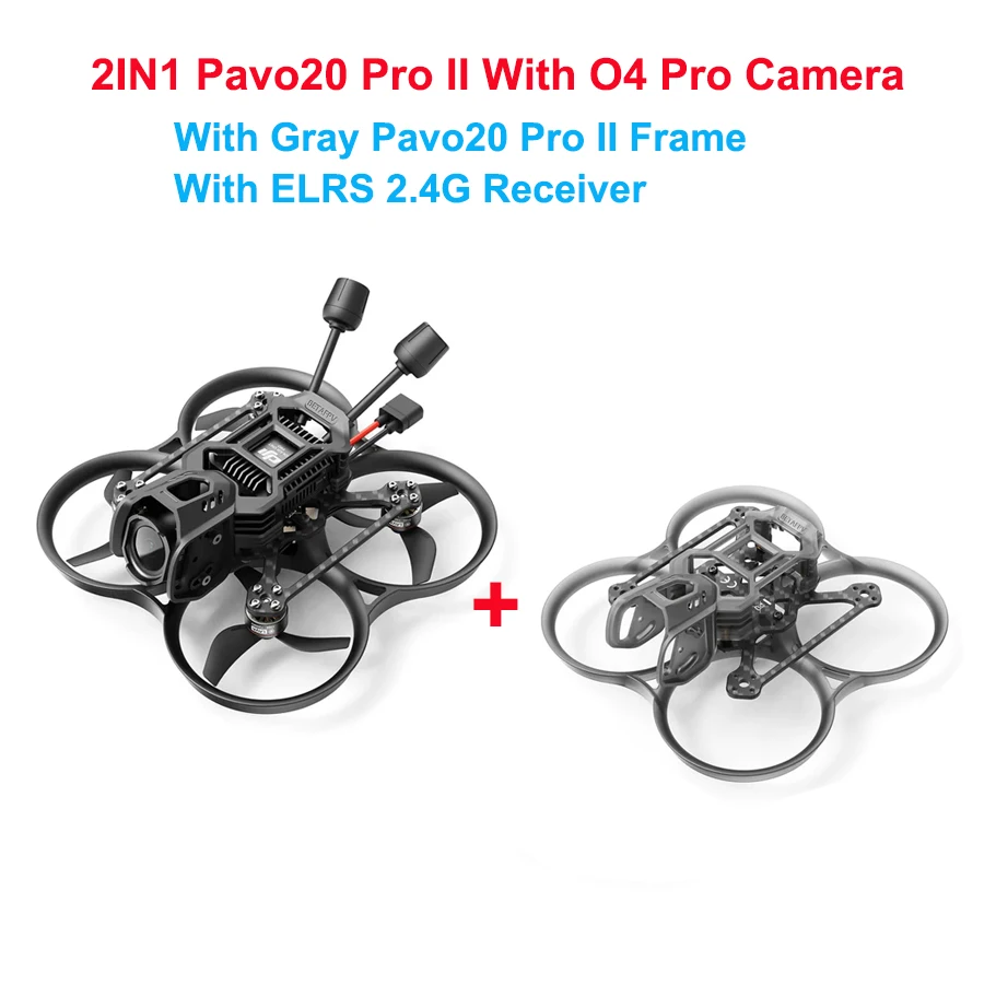 BETAFPV 파보20 O4 프로 II ELRS 2.4G 수신기 / SBUS RX 브러시리스 비후프 쿼드콥터 2.2인치 시네후프 1104 7200KV 모터 F4 2-3S 20A