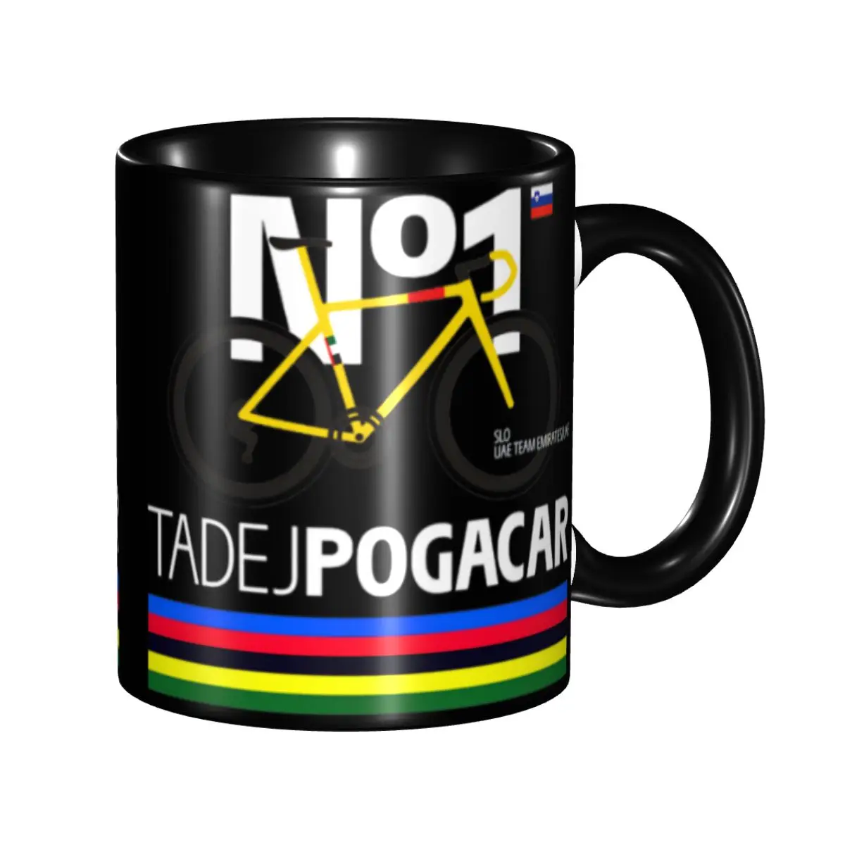 UAE Tadejs Cycling Racer Pogacars Coffee Mug DIY Custom Ceramic Milk Tea Mug