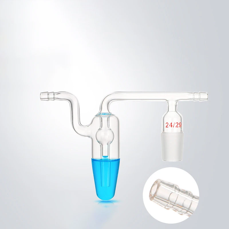 1 piece of oil bubble air guide connector, micro-amount anti-back suction bubbler, 14#/19#/24#/29# F-type liquid seal tube