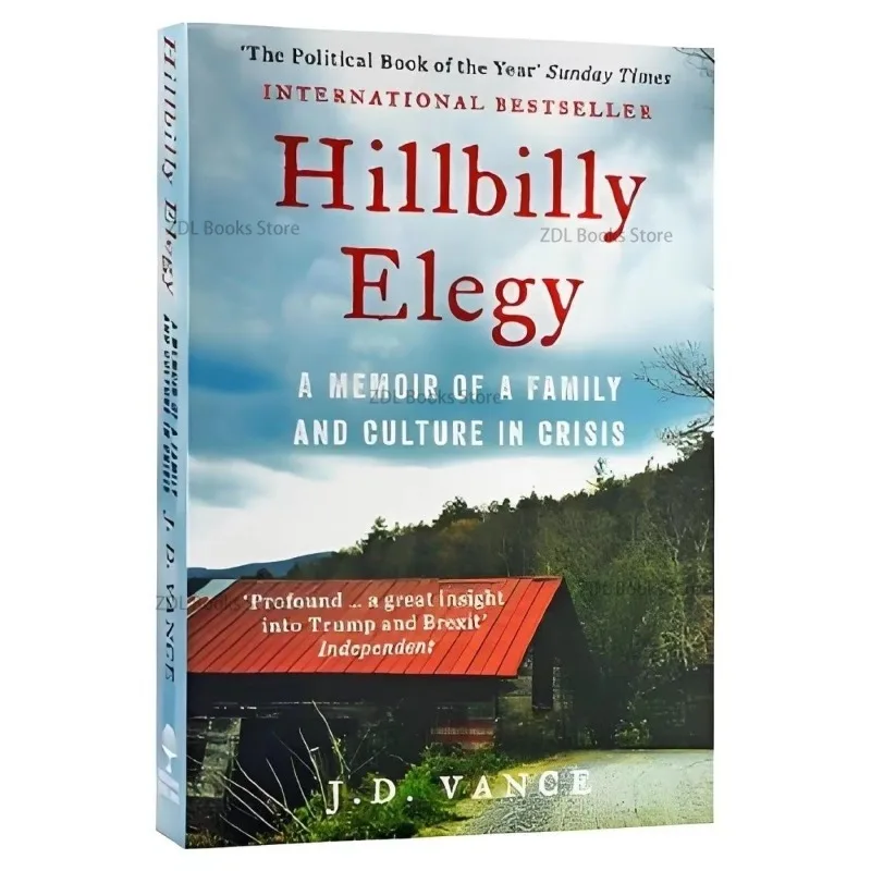 

Hillbilly Elegy от J.D.Vance A Memoir семьи и культуры в книге Carisis в мягкой обложке на английском языке