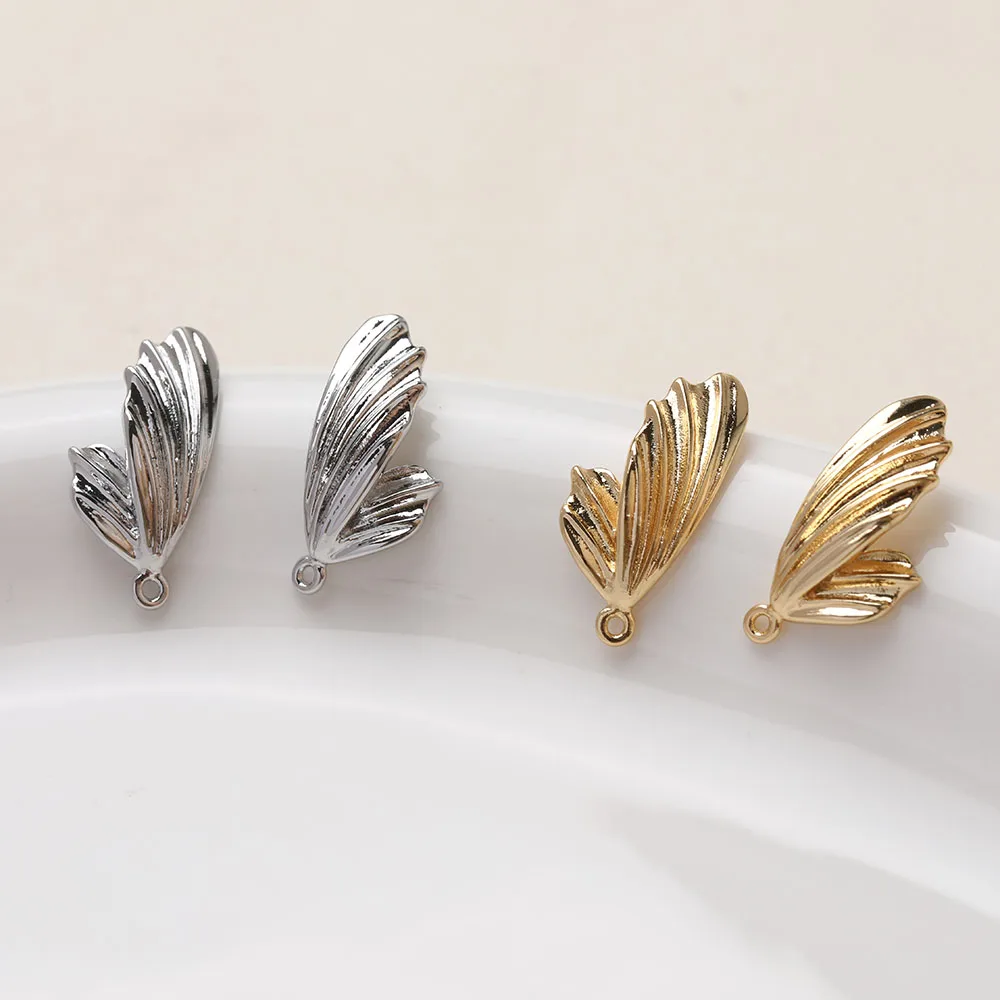 

2 пары, латунные аксессуары в виде бабочек