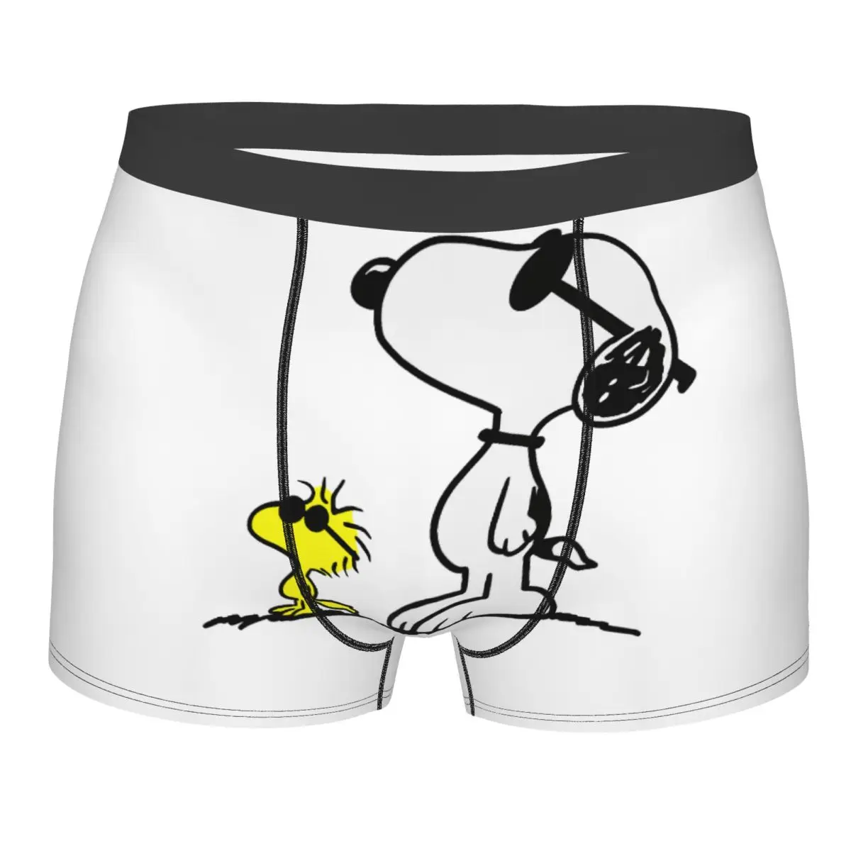 

Cartoon Snoopy Woodstock Animation Boxer Shorts Men 3D Printed Male Soft Underwear Panties Briefs