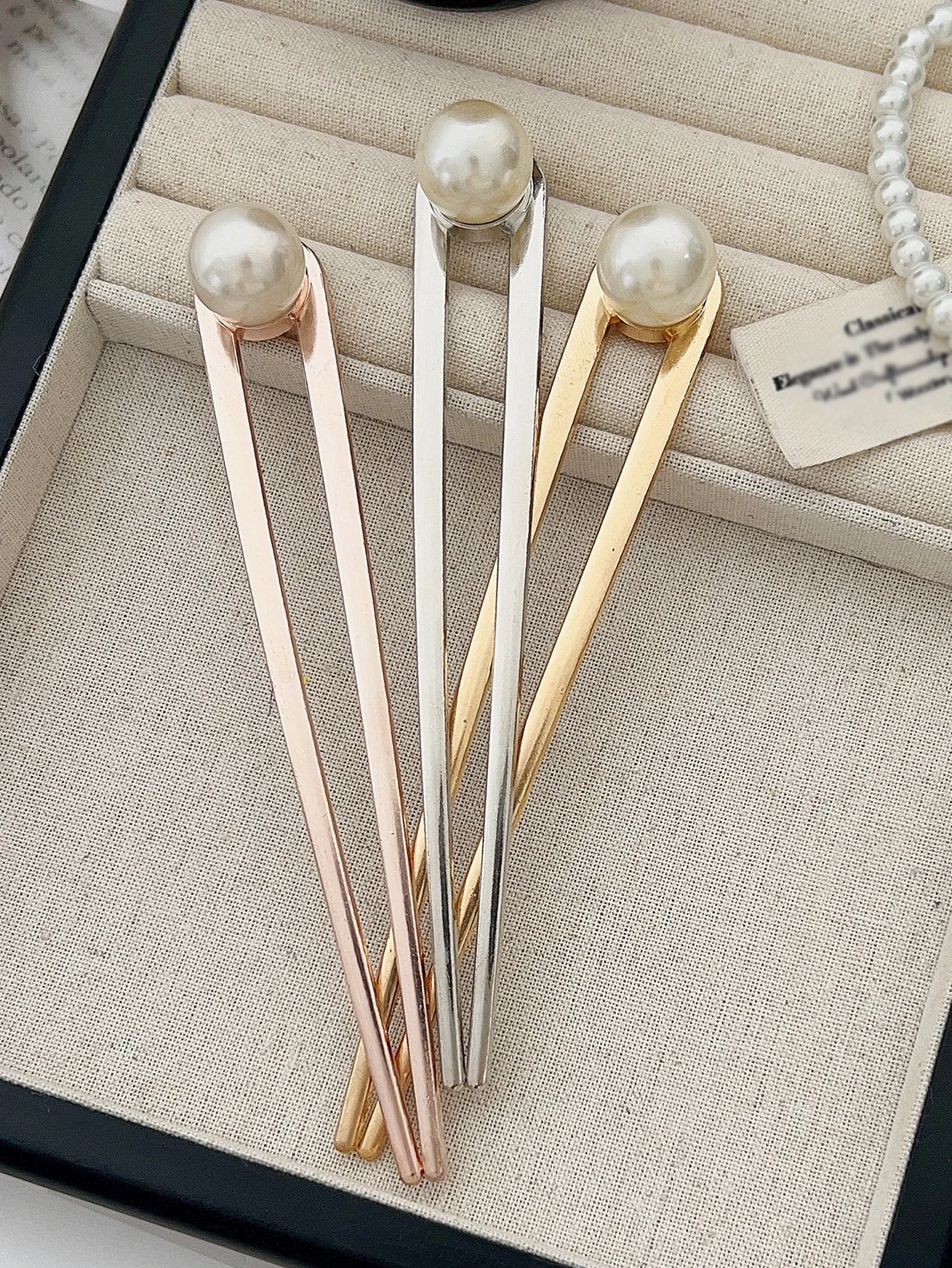 3 قطعة مقاطع الشعر الفرنسية البسيطة على شكل حرف U للنساء العصي الشعر إكسسوارات الشعر الأنيقة دبابيس الشعر المعدنية مثالية للكعك والتويست الفرنسي #1