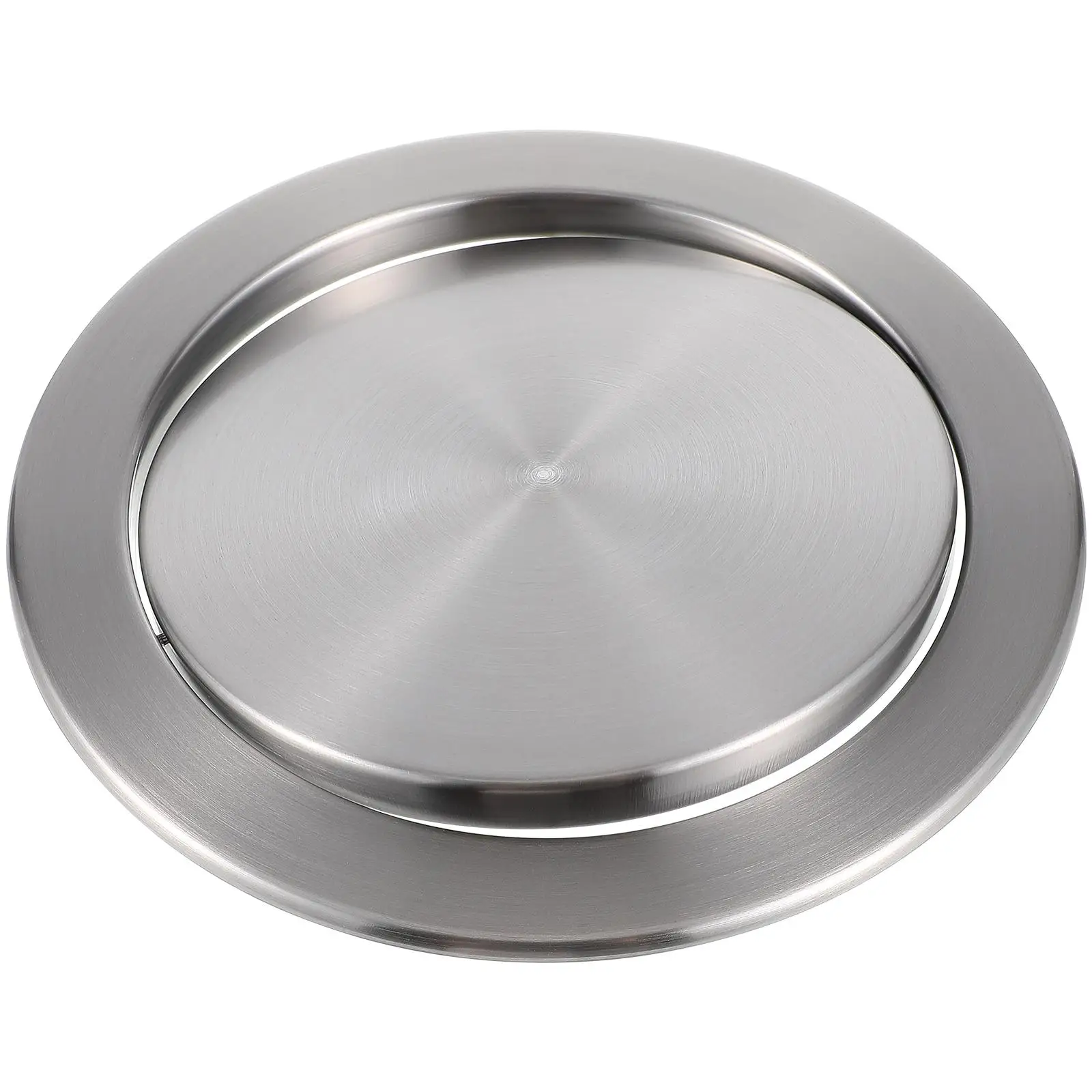 

Stainless Steel Trash Can Lid Embedded Recessed Kitchen Bathroom Sink Flush Waste Bin Cover Tabletop Swinging