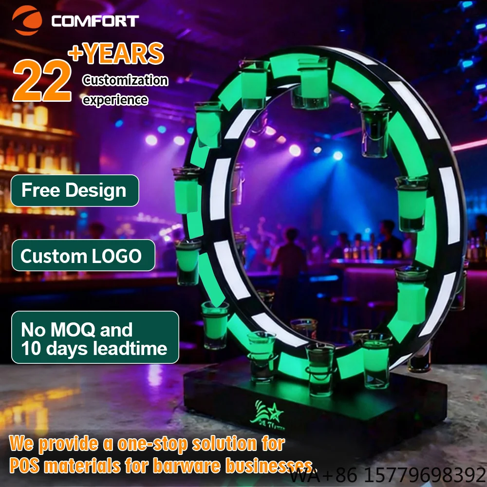 China Manufacture Low MOQ Wholesale Botter Display Holder Led Bottle Glorifier