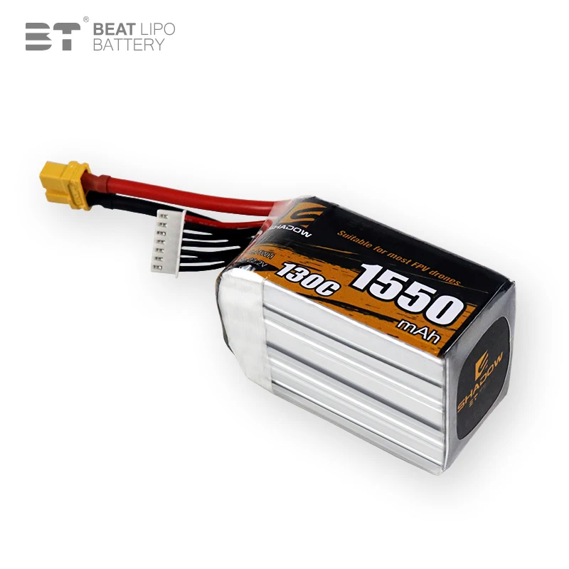 Imagem -03 - Bateria Recarregável Lipo para rc Quadcopter Helicóptero Fpv Racing Drone Peças de Reposição 1550mah 130c 6s 22.2v