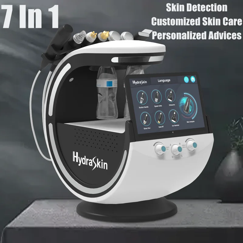 

Newest 7 in 1 Smart Ice Blue Analyzer Multifunction Facial Machine Diamond Hydra Dermabrasion Facial Aquafacial