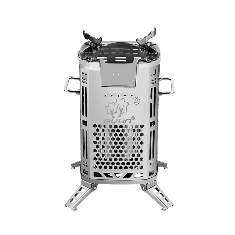 Q15 Outdoor Camping Picnic BBQ Firewood Stove Portable Smokeless Over Stainless Steel Multifunctional Furnace Home Cooking