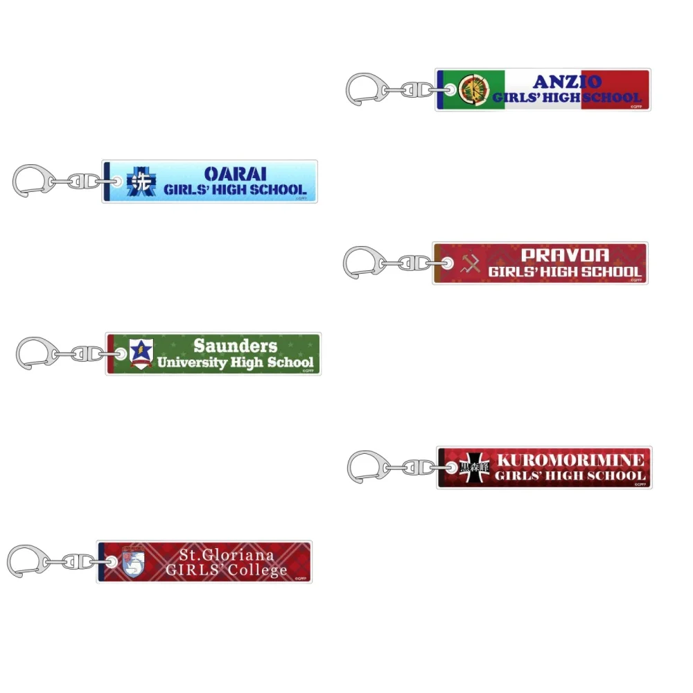 

Charm Anime Fans Gifts Love Live! Acrylic Keychain GIRLS und PANZER The Movie Shibuya Arashi Series About 6cm