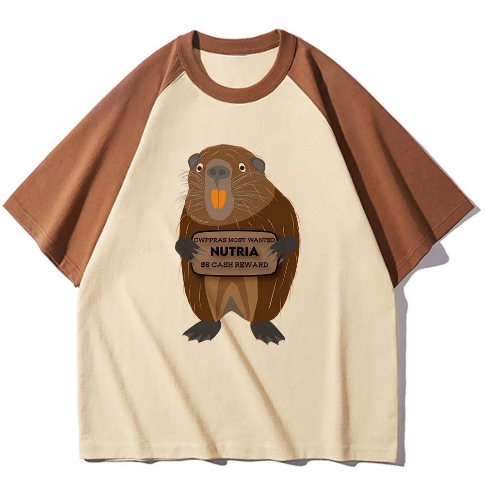 Nutria t shirt women active wear comic t shirt female funny clothing