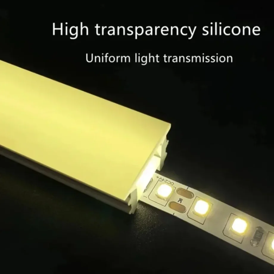 IP65 Waterproof Recessed White Silicone Tube LED Neon Light Flexible Rope Channel Diffuser for WS2811/WS2812B/SMD/COB LED Strip