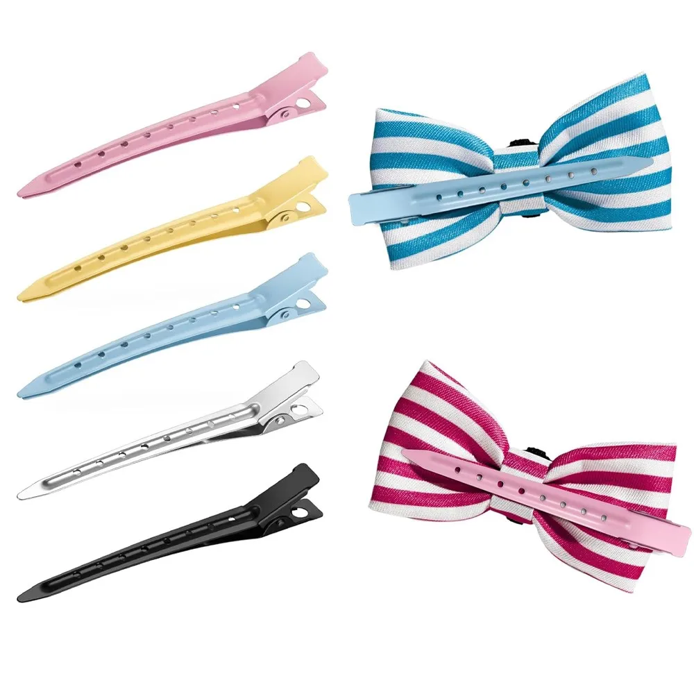 5/10Pcs Metal Long Duckbill Hair Clips Hair Make Up Bangs Hair Fixing Tools Hair Clip For Styling Salon Sectioning Barber Makeup