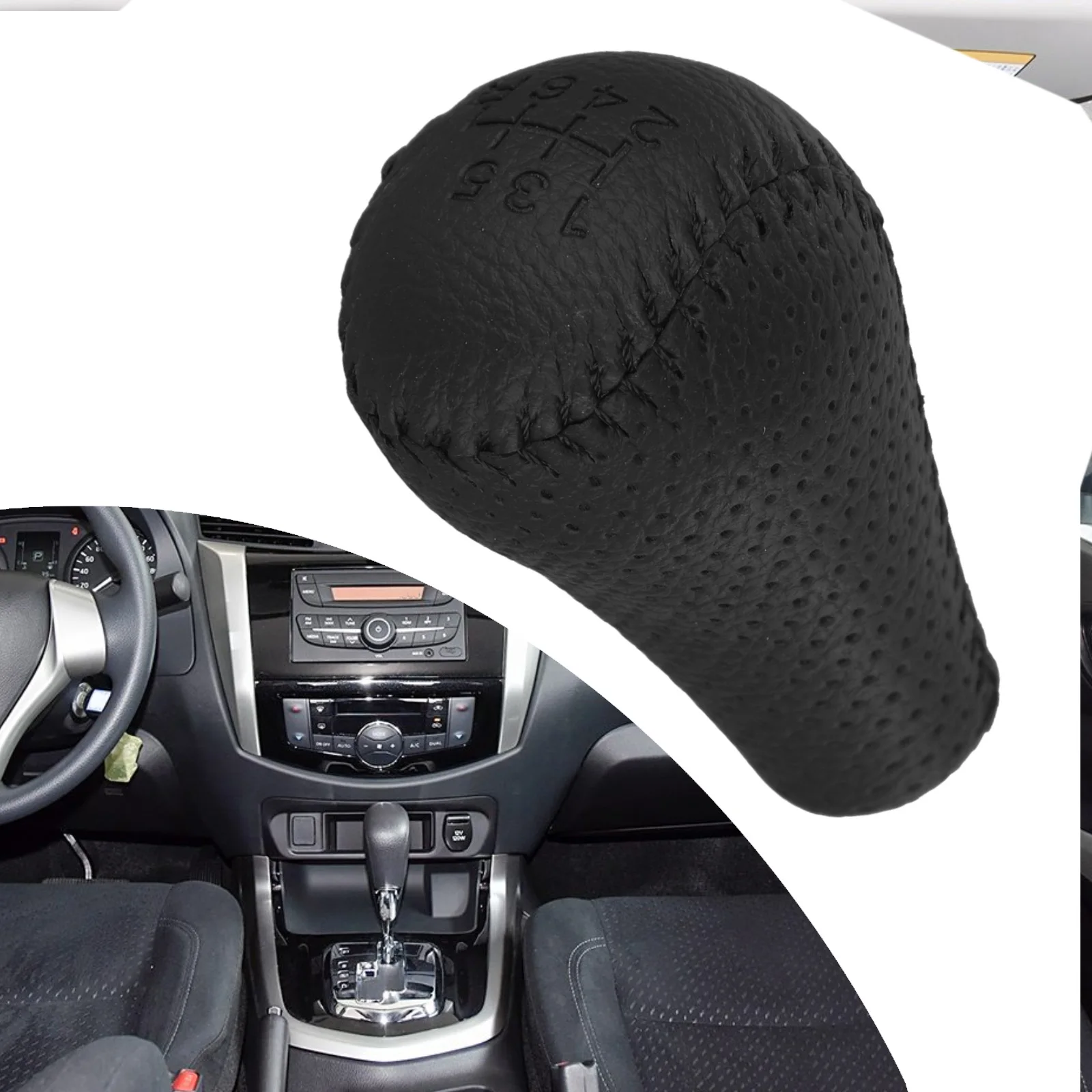 

Aesthetic Enhancement Stylish and Functional 6 Speed Leather Gear Shift Knob Suitable for Nissan Vehicles Model Years '05 '15