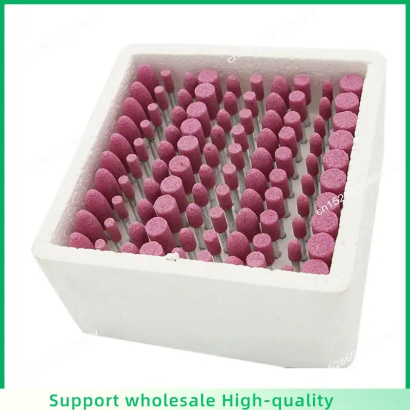 ABSF 100 개/상자 연마 돌 연마 연삭 헤드 전기 드릴 비트 휠 4-10Mm Dremel 드릴 로타리 도구 3Mm