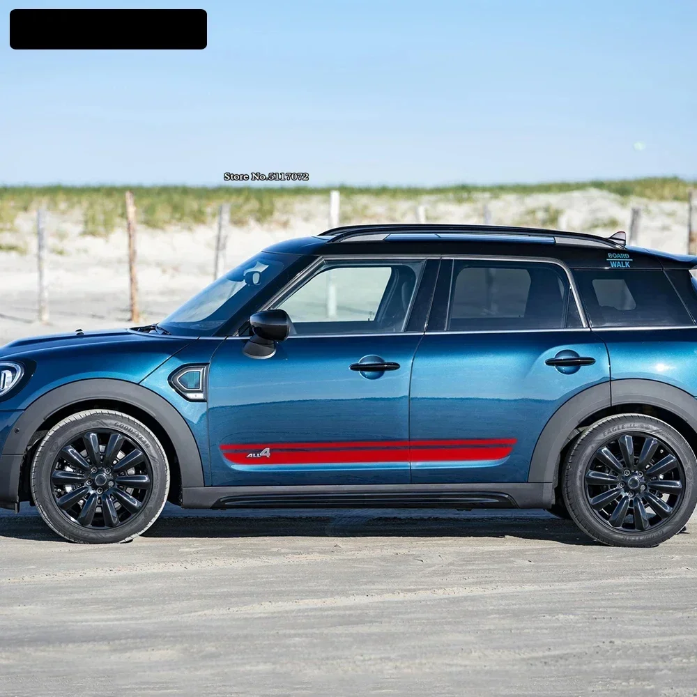 

Car Hood Decal Bonnet Band Rear Trunk Body Kit Side Stripes Skirt Sticker Accessories For MINI Countryman F60 All4 Cooper JCW