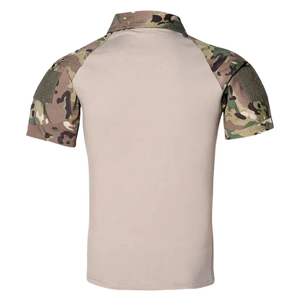 Tactical T-Shirts Mens Outdoor Sport Tee Quick Dry Short Sleeve Shirt Hiking Hunting Combat Men Camo Clothing