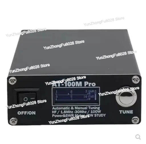 AT-100M Pro 100W 1.8MHz-30MHz ATU-100 ATU-100M  QRP Antenna Tuner Morse Code  SWR Meter Power Meter  for HF Radio