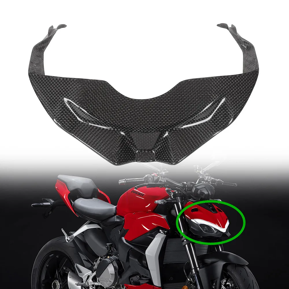 

1PC Carbon Fiber Motorcycle Front Headlight Lower Surround Fairing Modification For DUCATI Streetfighter V4/V4 S 2020 2021 2022