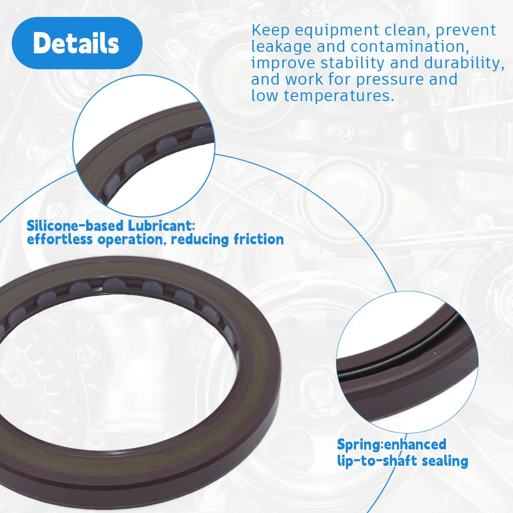 DMHUI Hydraulic Pump High Pressure Oil Seal 55x72x7mm FKM Rubber Skeleton Oil Seal for Linde-HPR160 ISO 9001:2008