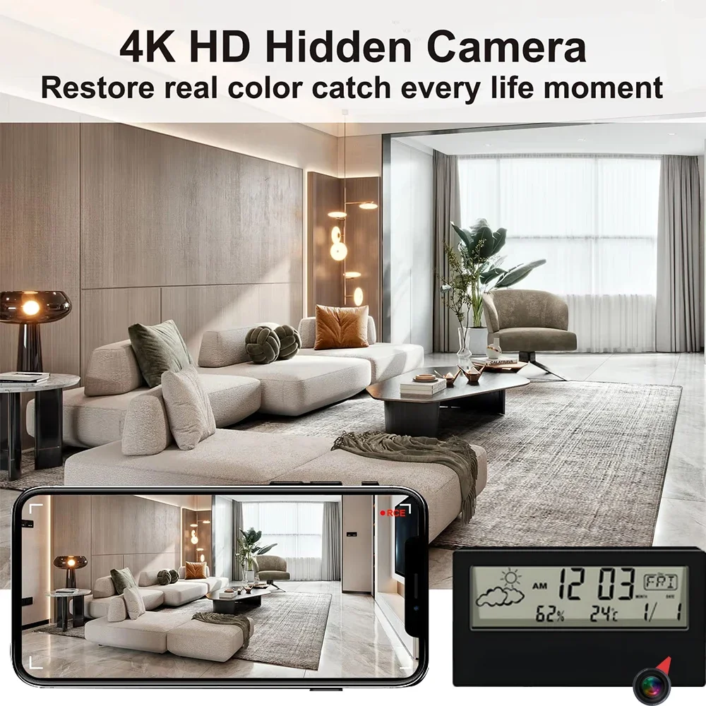 HD 4K New Mini WiFi Camera, Supporting Remote Viewing, Motion Detection, Loop Storage, Nanny Style Wireless WiFi Camera