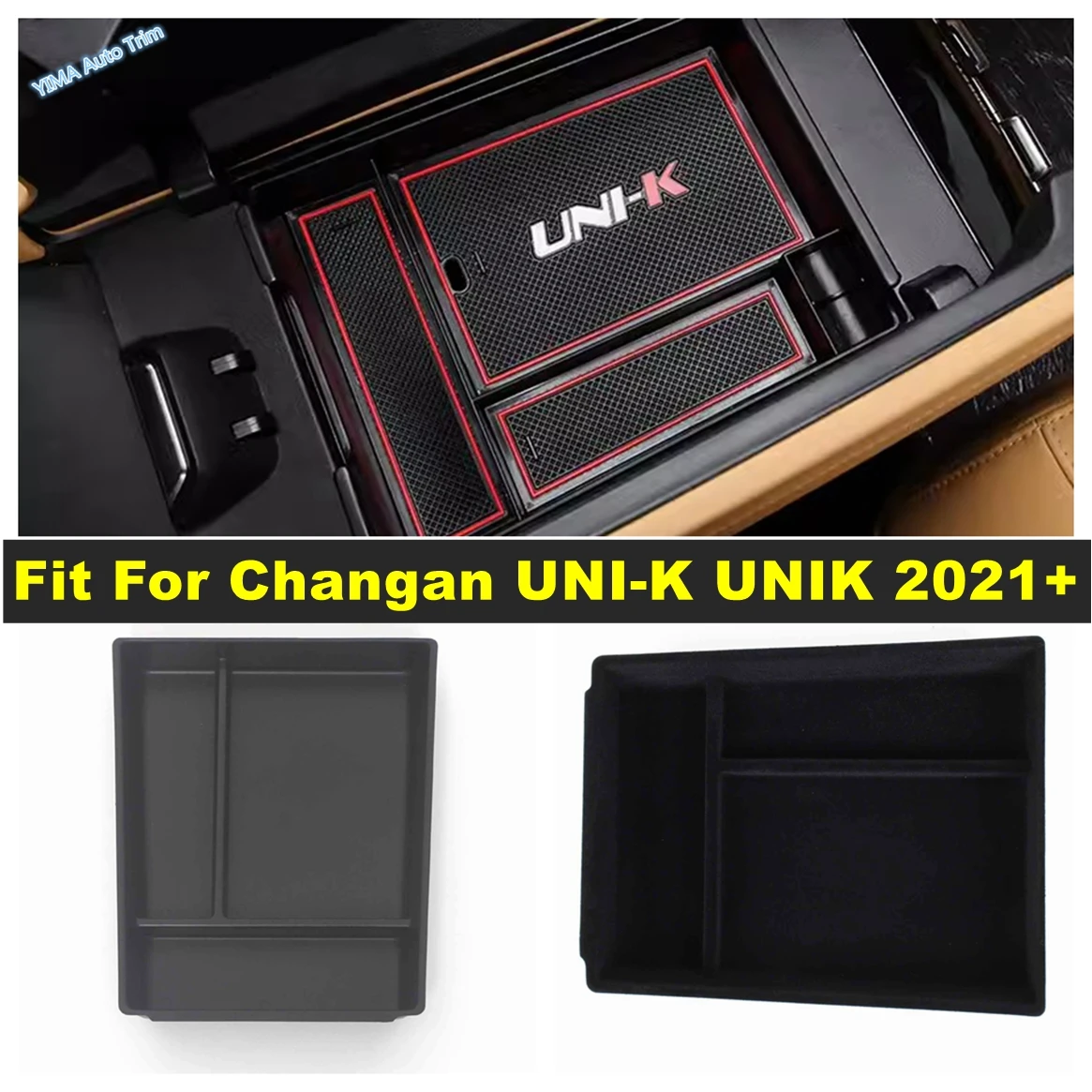 

Auto Plastic Center Console Organizer Storage Interior Armrest Storage Box Decor Accessories For Changan UNI-K UNIK 2021 - 2024