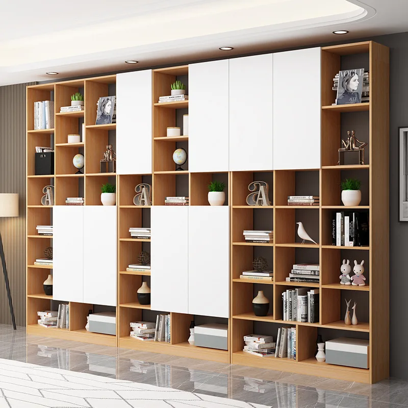

Solid wood furniture study environmentally friendly board bookcase, large-capacity storage cabinet bookcase bookcase, bookshelf
