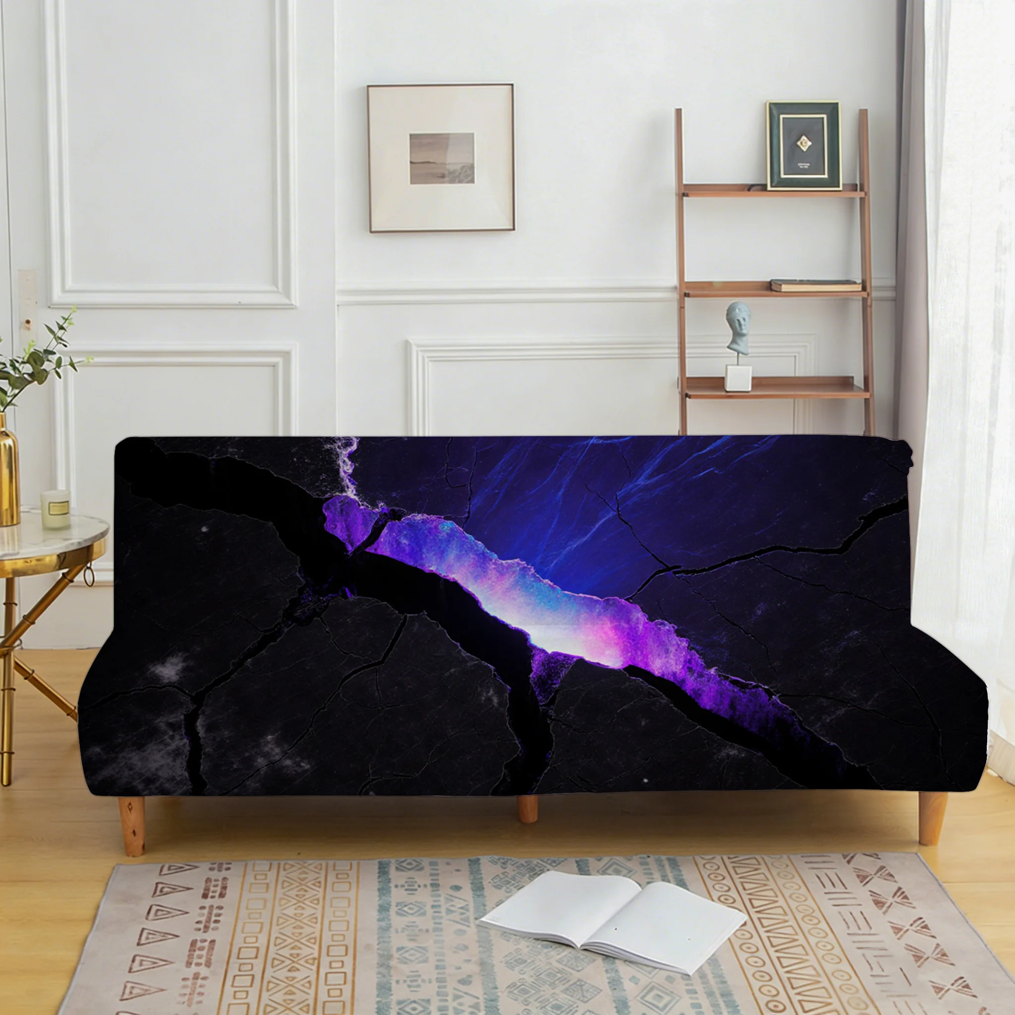 Dark crack glare elastic sofa bed cover, living room sofa bed cover, dustproof machine washable sofa bed cover