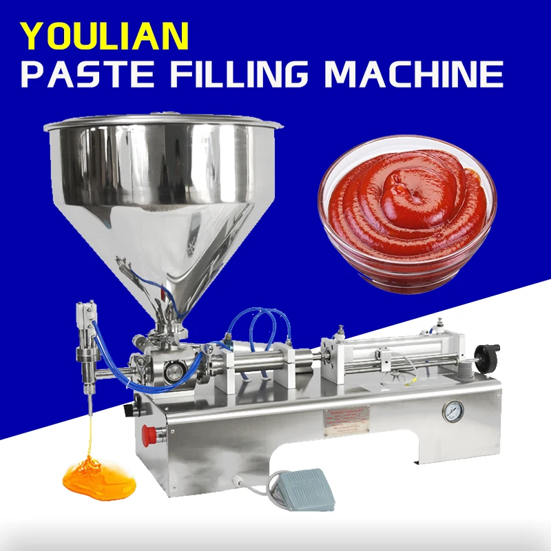 

G1WGD-C 10-140ML Pneumatic Cosmetic Ice Cream Filler High Viscosity Liquid Sauce Tomato Paste Honey Oil Bottling Filling Machine