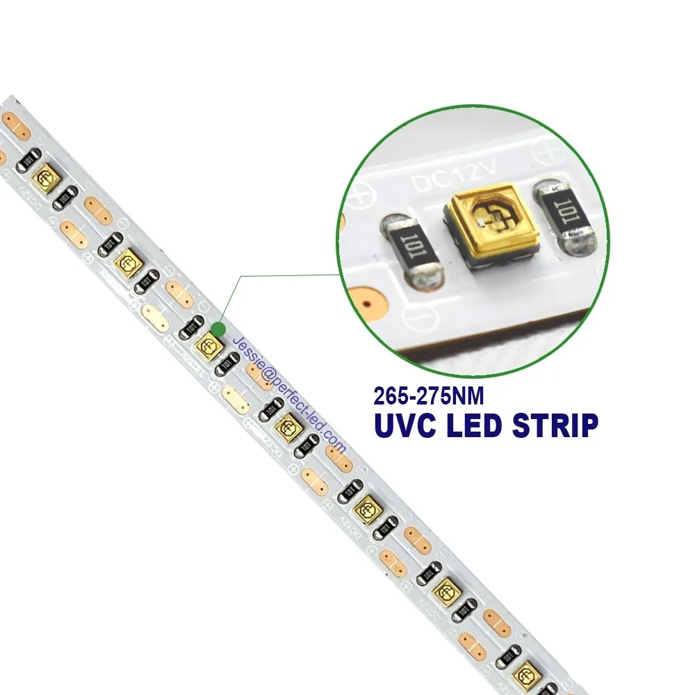 UVC  germicidal ultraviolet  12V 265nm 275nm  UVC UV flexible led strip