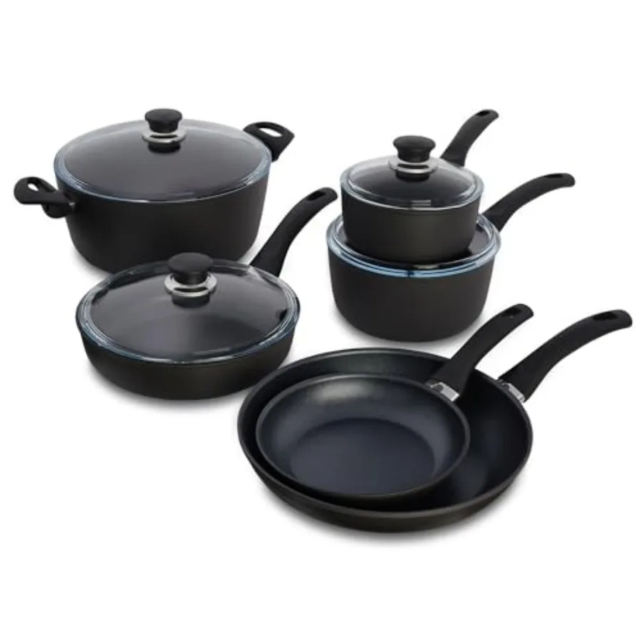 

Parma Arezzo by 10pc Nonstick Pots and Pans Set with Dutch Oven for Home Cooking and Professional Kitchens Made in Italy Durabl