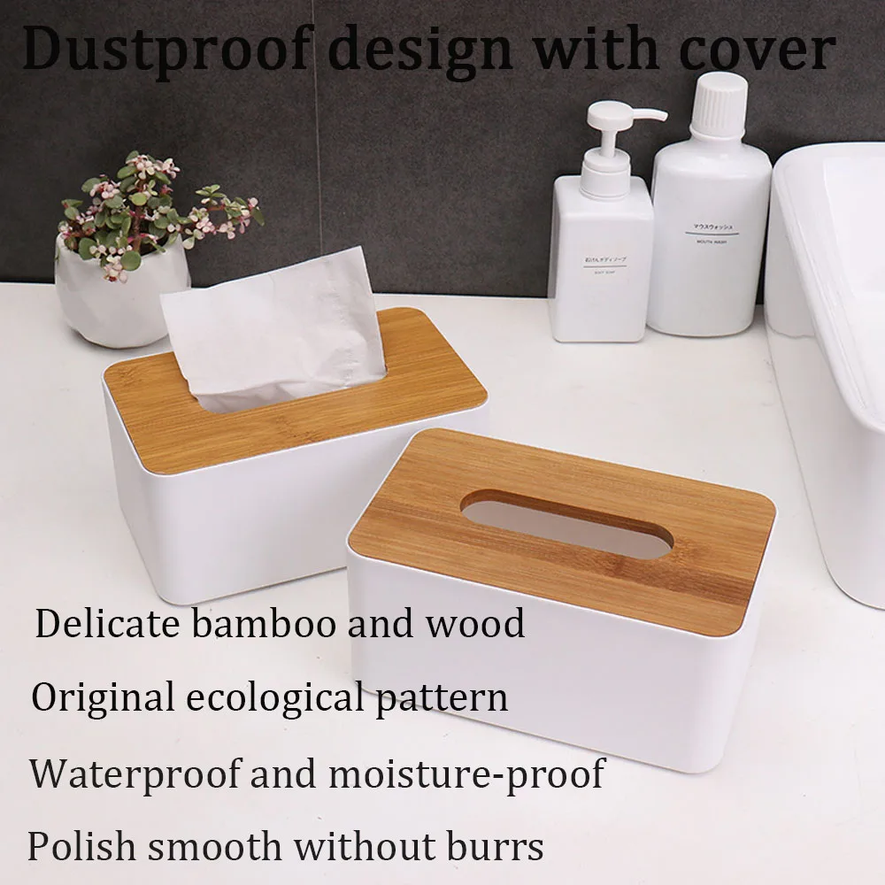 Japanese Minimalist Wooden Cover Desktop, Home Tissue Box, Storage, Paper Drawer, Car Gift