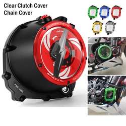 Clear Clutch Cover For Kawasaki Z1000 2016 - 2021 2017 2018 2019 2020 / Z 1000 Motorcycle Accessories Chain Guaud Cover Z1000