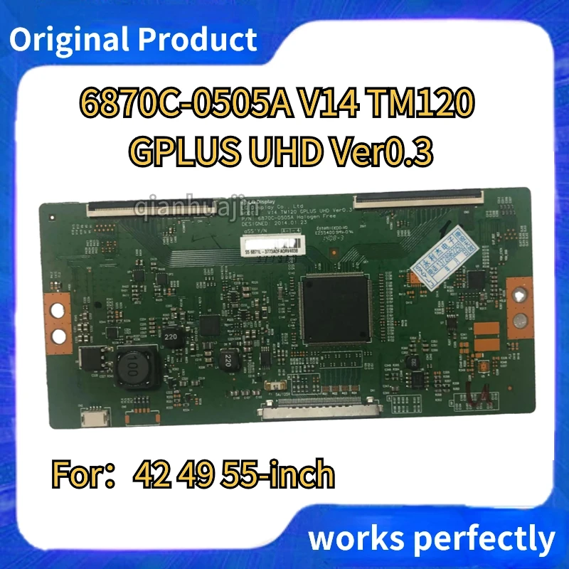 Original T-Con Board 6870C-0505A V14 TM120 GPLUS UHD Ver0.3 42/49/55 Inch TV Card Original Logic Board T-con 6870C 0505A