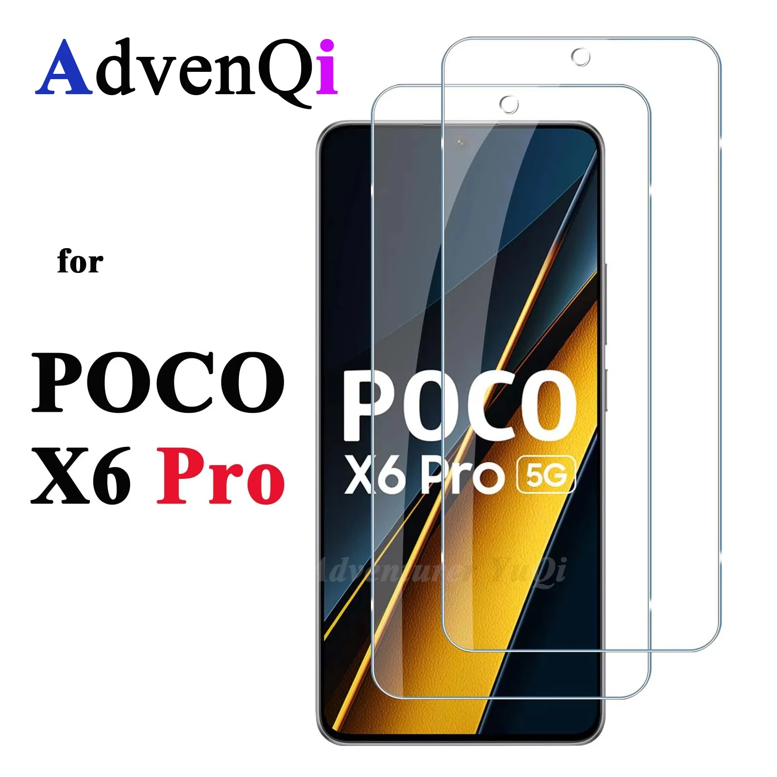 Screen Protector For POCO X6 Pro XIAOMI Tempered Glass High Aluminum 9H HD Clear Transparent Case Friendly