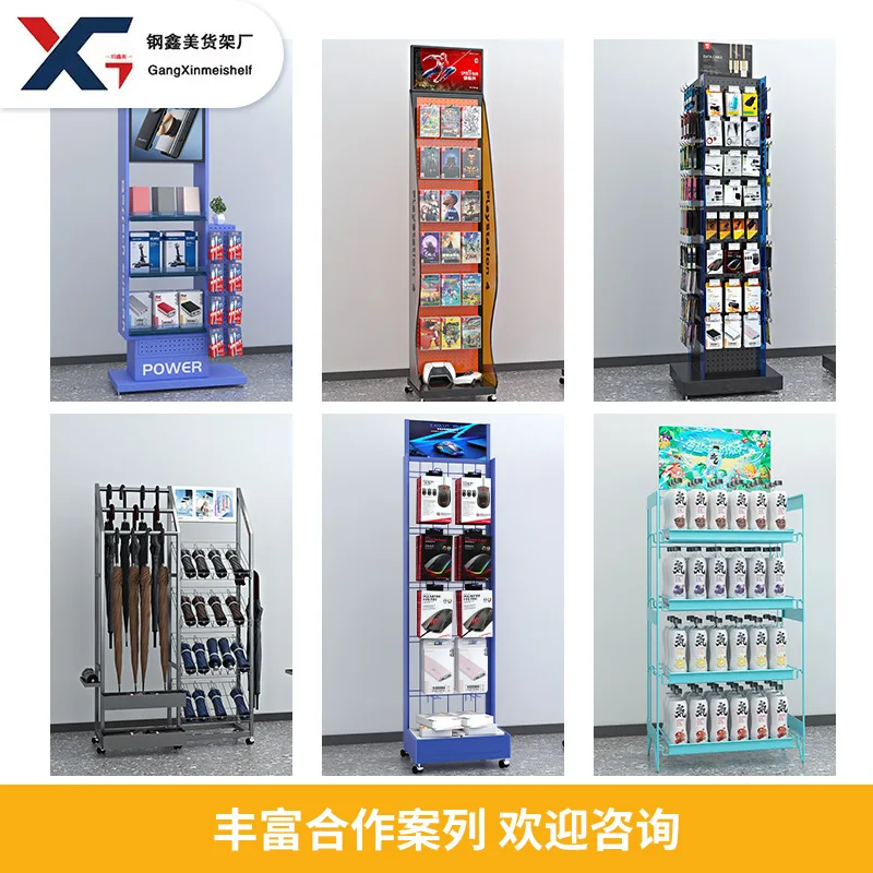 Kustom. Rak Supermarket dan Toko Serba Ada Rak Display Produk Digital Rak Display Aksesori Papan Pembungkus Kawat Logam Besi