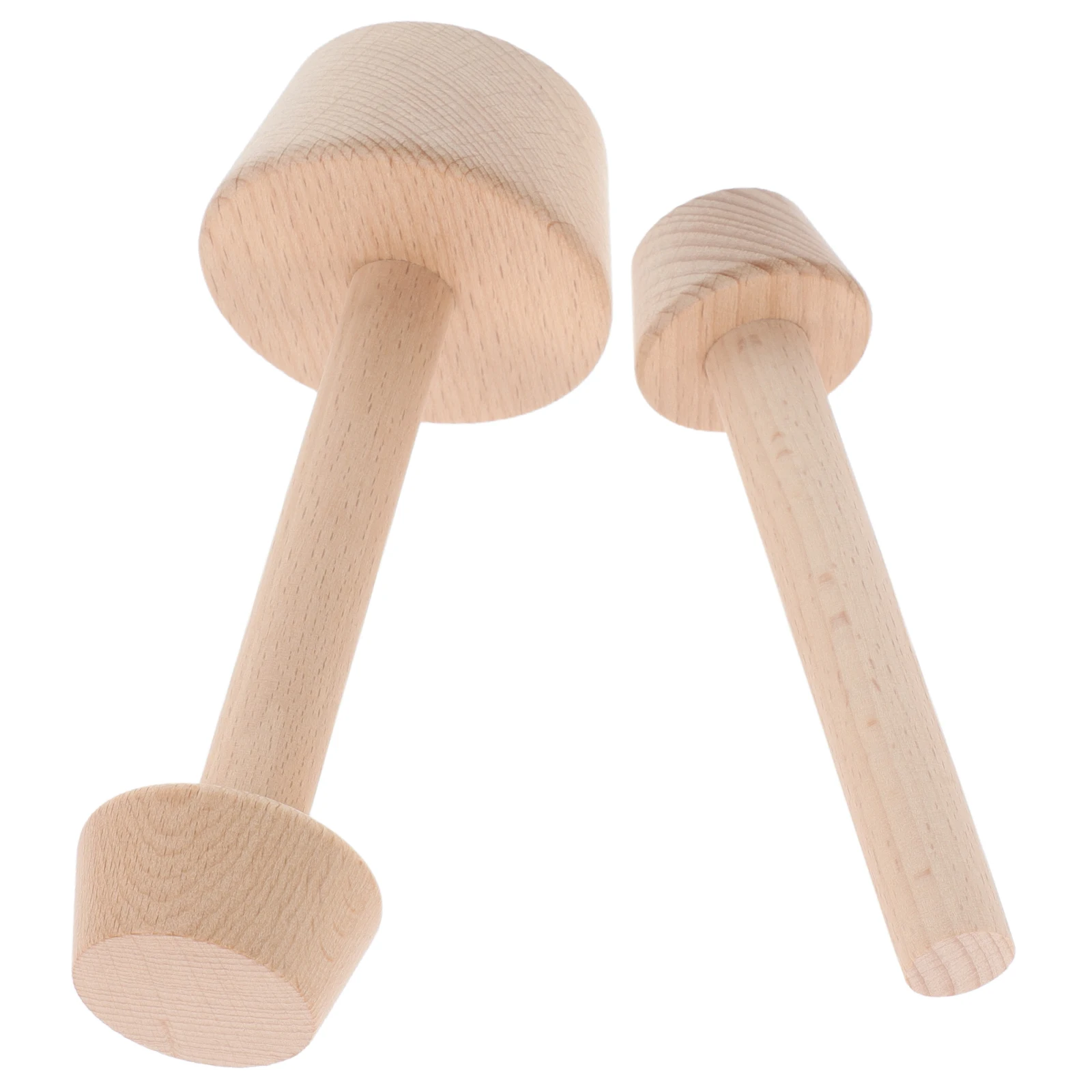 

2 Pcs Egg Tart Base Mold Kitchen Gadget Baking Tool Handheld Tampers Molds for Presser Wooden Double Sides Mini Pie Maker