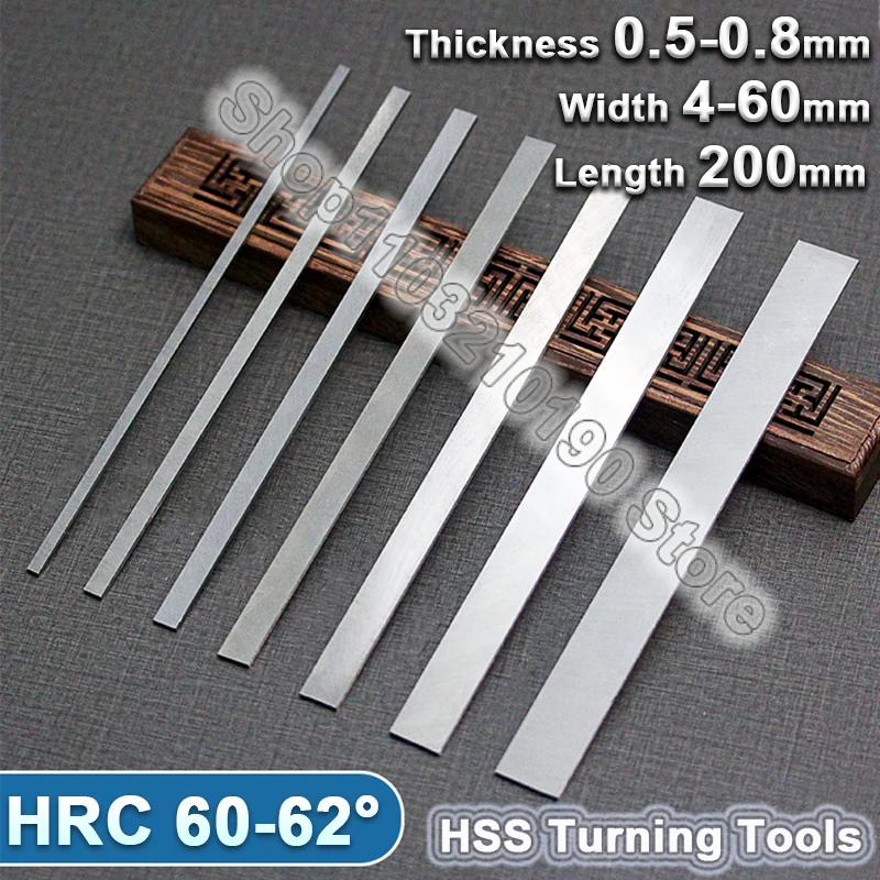 

CNC Lathe Tools 0.5/0.6/0.8mm High Speed Steel Turning Tools HSS Turning Tool Bar White Steel Machining Tool Cutting Bar L=200mm