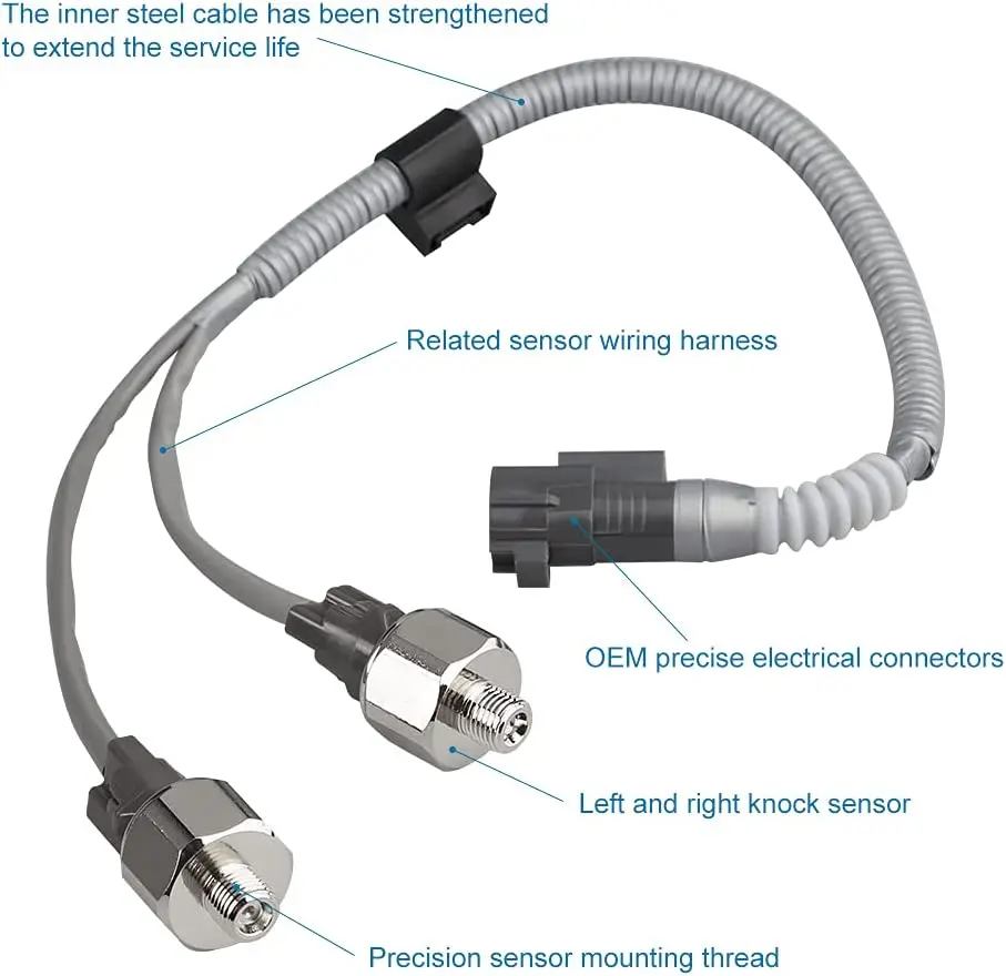 Wire Harness of Knock Sensor 89615-12090 82219-07010 For Toyota Highlander Camry Avalon Sienna Lexus ES300 RX300 Car Accessories
