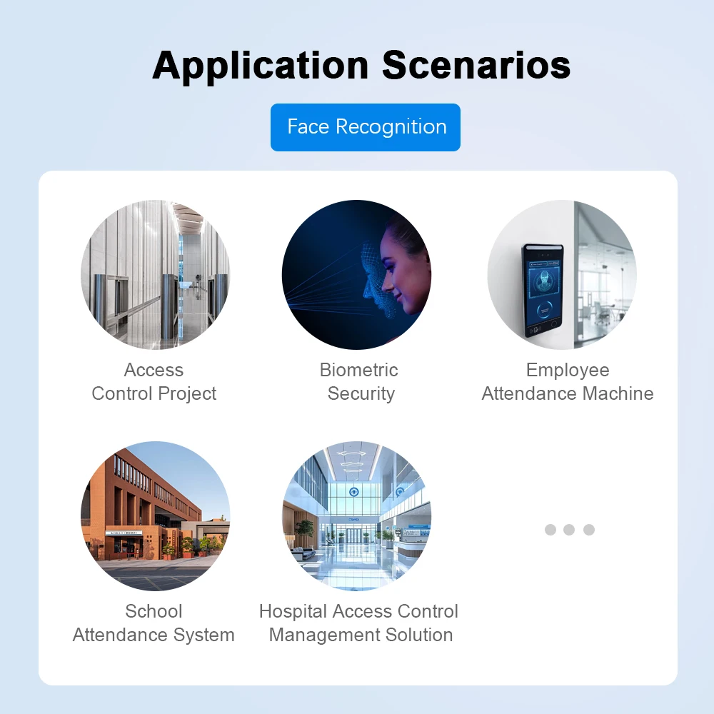 جهاز التعرف على الوجه بتقنية الذكاء الاصطناعي مقاس 8 بوصات للتحكم في الوصول البيومترية ونظام بطاقة التطبيق الداخلي مع شبكة WiFi #6