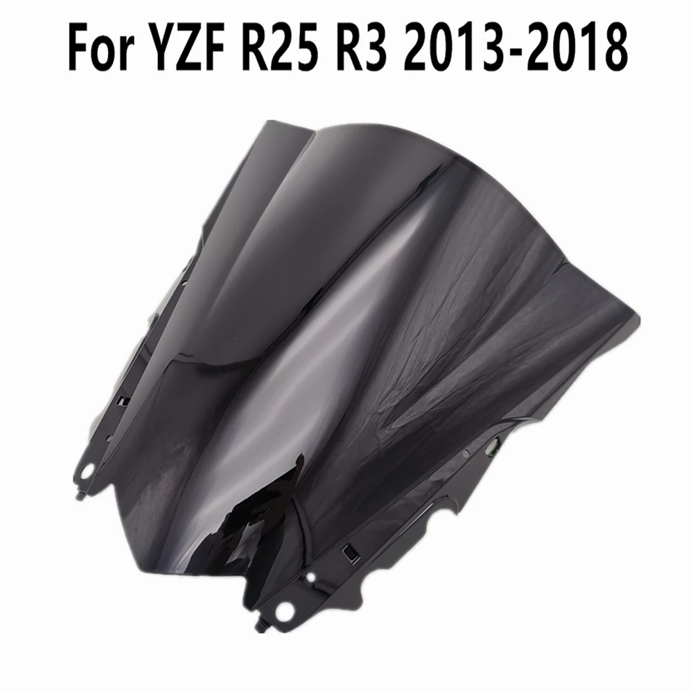 

For Yamaha R25 R3 2013-2014-2015-2016-2017-2018 Fit YZF Wind Deflectore Windshield Convention Black Clear Windscreen