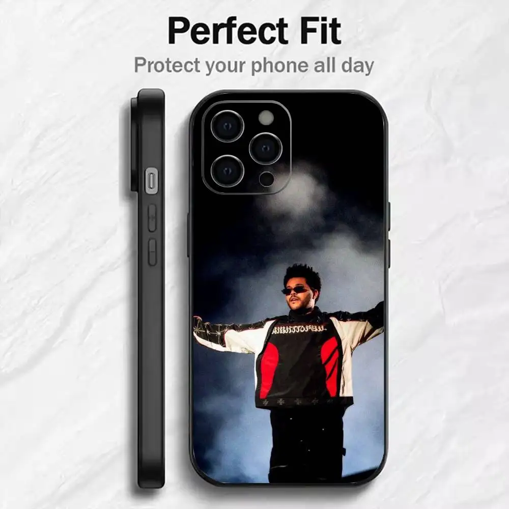 Hot Singer The W-Weeknd XO Phone Case For iPhone11 12 13 14 15 16 17 Pro Max, Lightweight and practical Soft Black Cover
