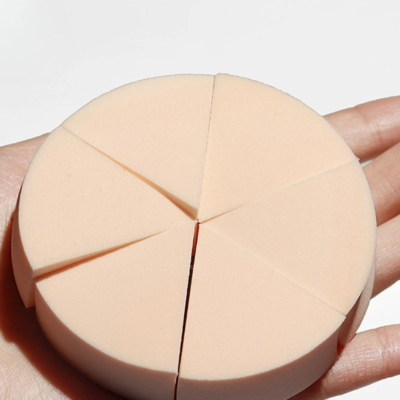 6 stks/set Driehoek Make Up Sponzen Gezicht Foundation Concealer Crème Waaiervormige Detail Poederdons Cosmetica Applicator Gereedschap Zwart