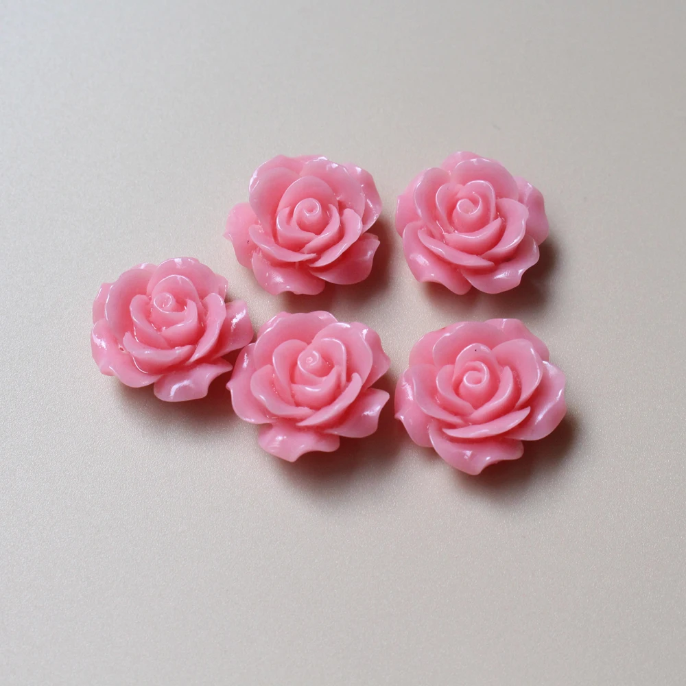 5Pcs 20mm Artificial Camelia Coral beads Coral flower beads Red Black Pink Yellow color for Jewelry Bracelet Necklace making