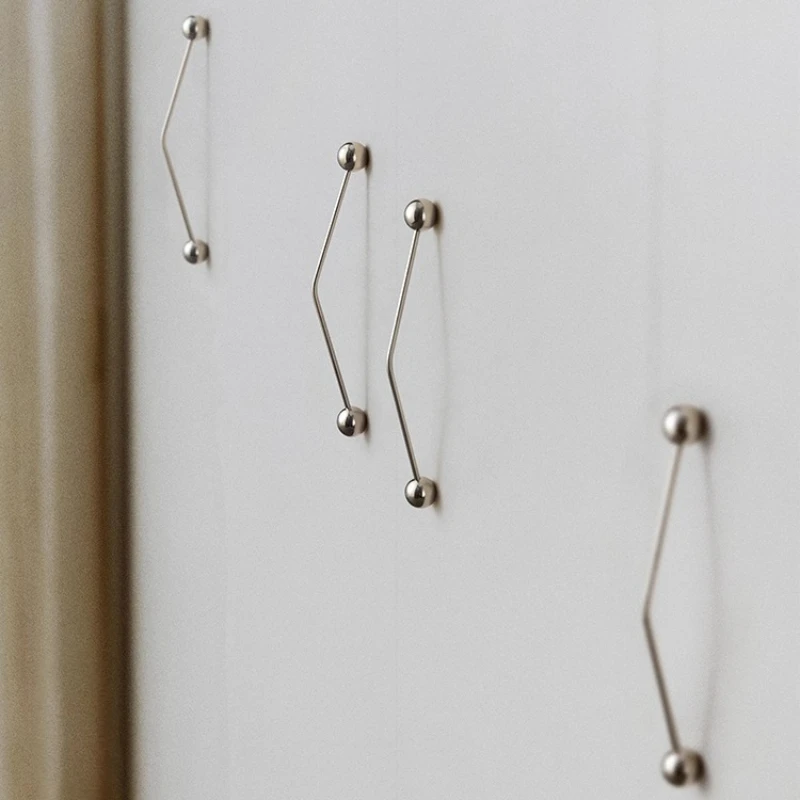 

Глянцевая серебряная ручка кухонного шкафа, серебряная современная твердая латунь, высококачественная мебельная ручка, ручка ящика в скандинавском минималистском стиле