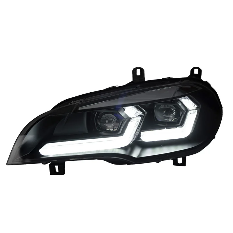 

Suitable for 07-13 BMW X5 Headlight Assembly E70 Modified New LED Lens Daytime Running Light Flowing Turn Signal