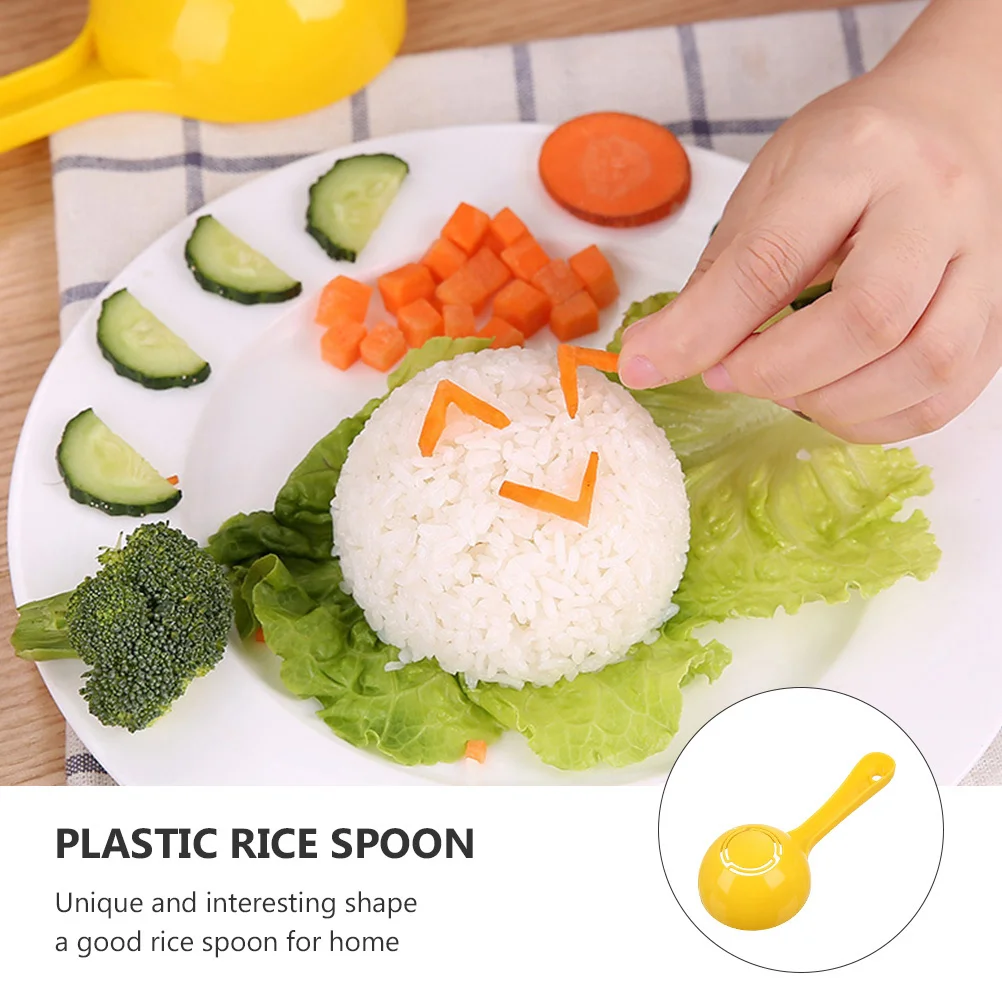 

3Pcs Household Rice Spoon Multi-Use Plastic Serving Spoon for Sushi Shaping Porridge Scooping Kitchen Dining Wear-Resistant