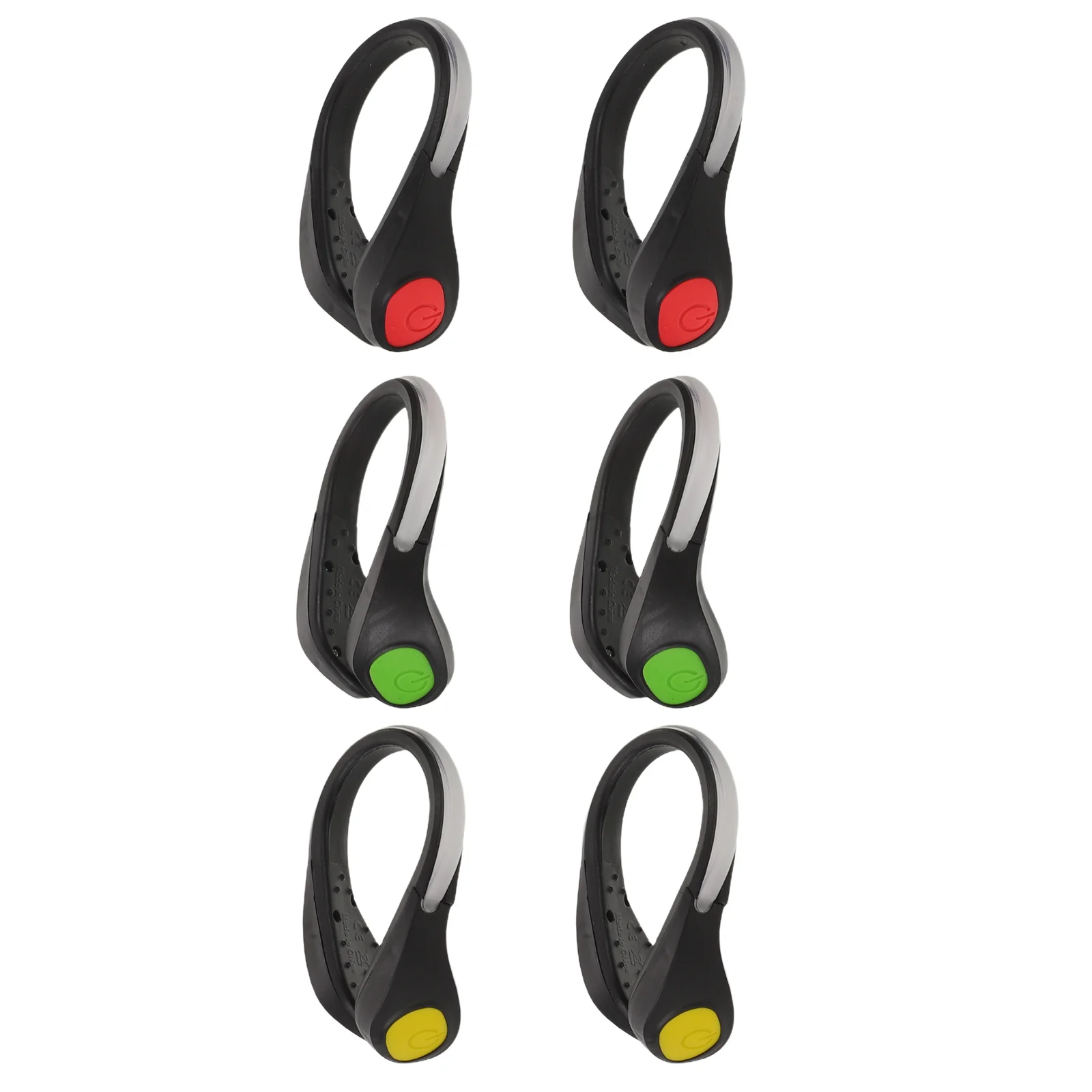 

6 шт. светящиеся зажимы для обуви, тройные светодиодные цвета, режимы мигания, устойчивые к атмосферным воздействиям для ночного бега, езды на велосипеде, безопасность, светящиеся