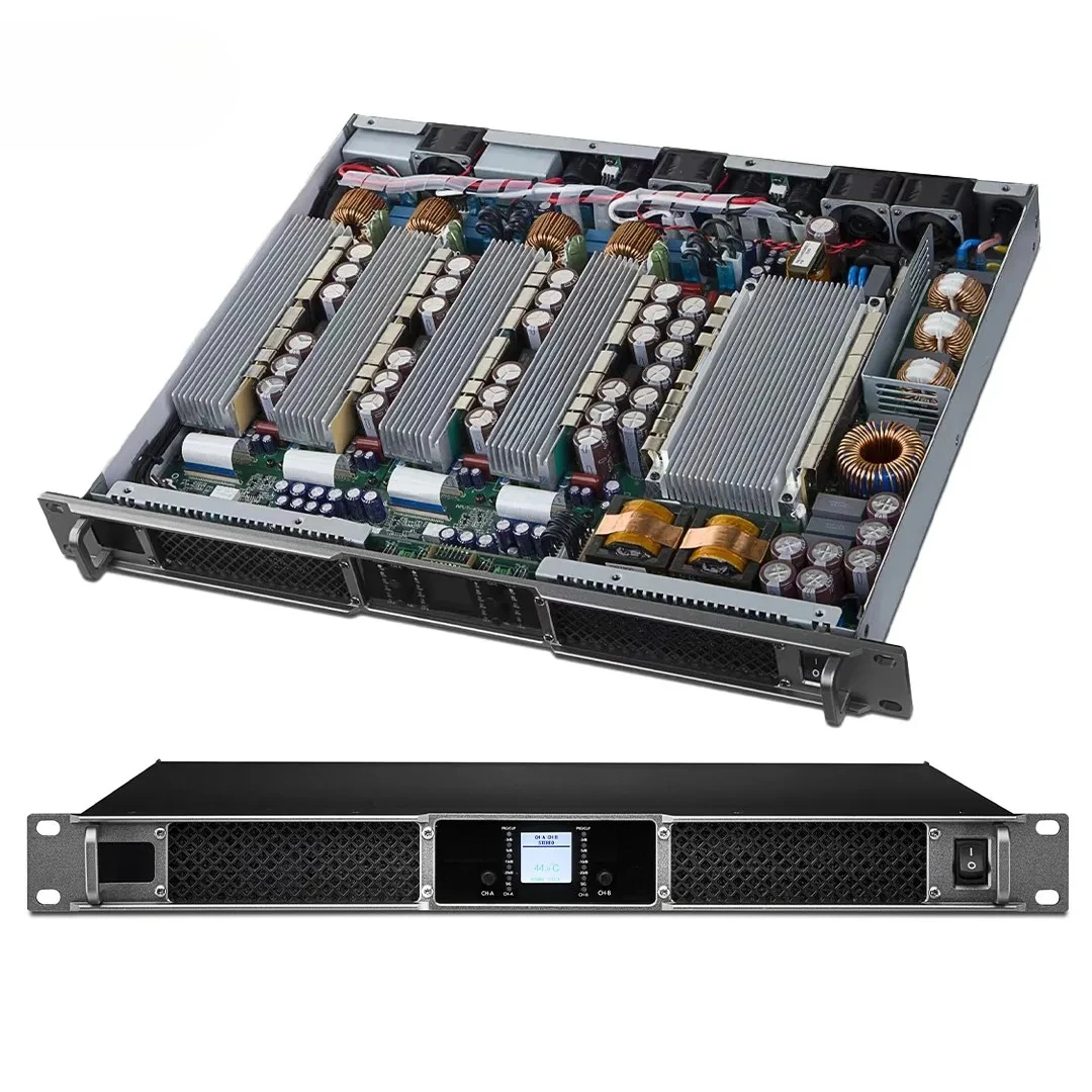 600W X4  CLASS D Professional Digital Amplifier 8 Ohm Stereo 1U Power Amplifier High-End Large Performances Bars Party